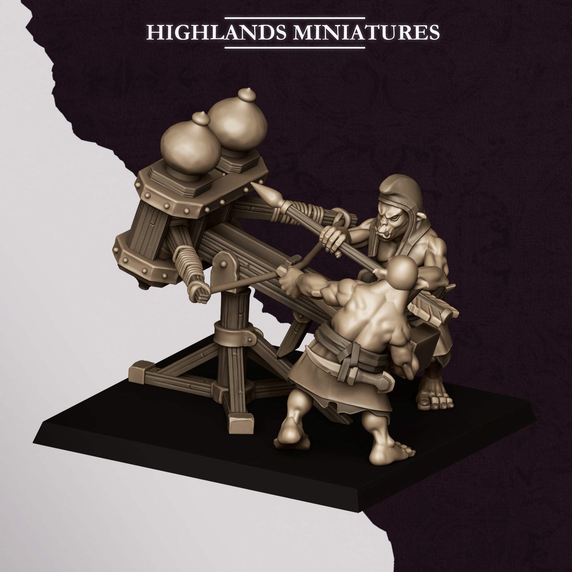 Miniatura Ballesta Hobgoblin Enanos Infernales resina 28mm sin pintar - Drakholm