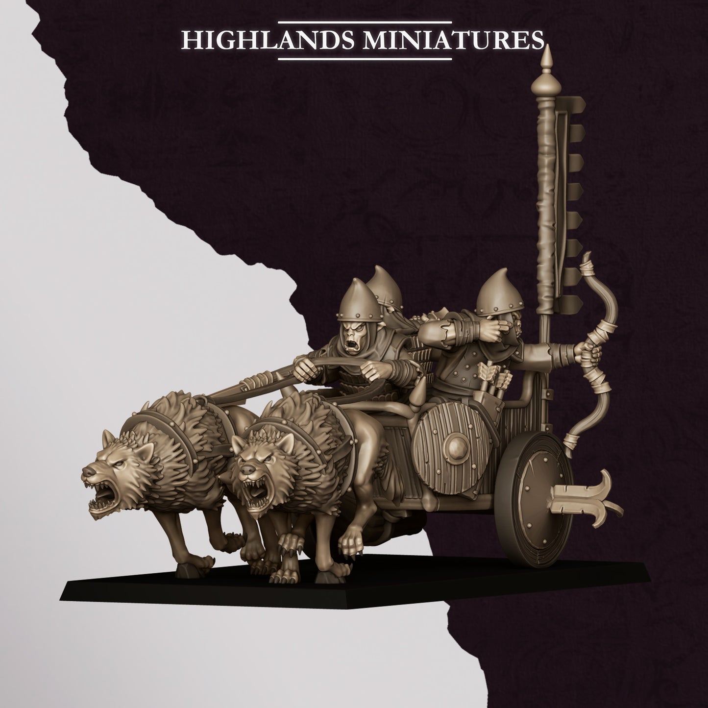 Miniatura Carro Hobgoblin Enanos Infernales resina 28mm sin pintar - Drakholm