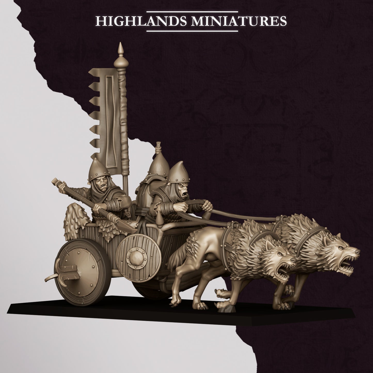 Miniatura Carro Hobgoblin Enanos Infernales resina 28mm sin pintar - Drakholm