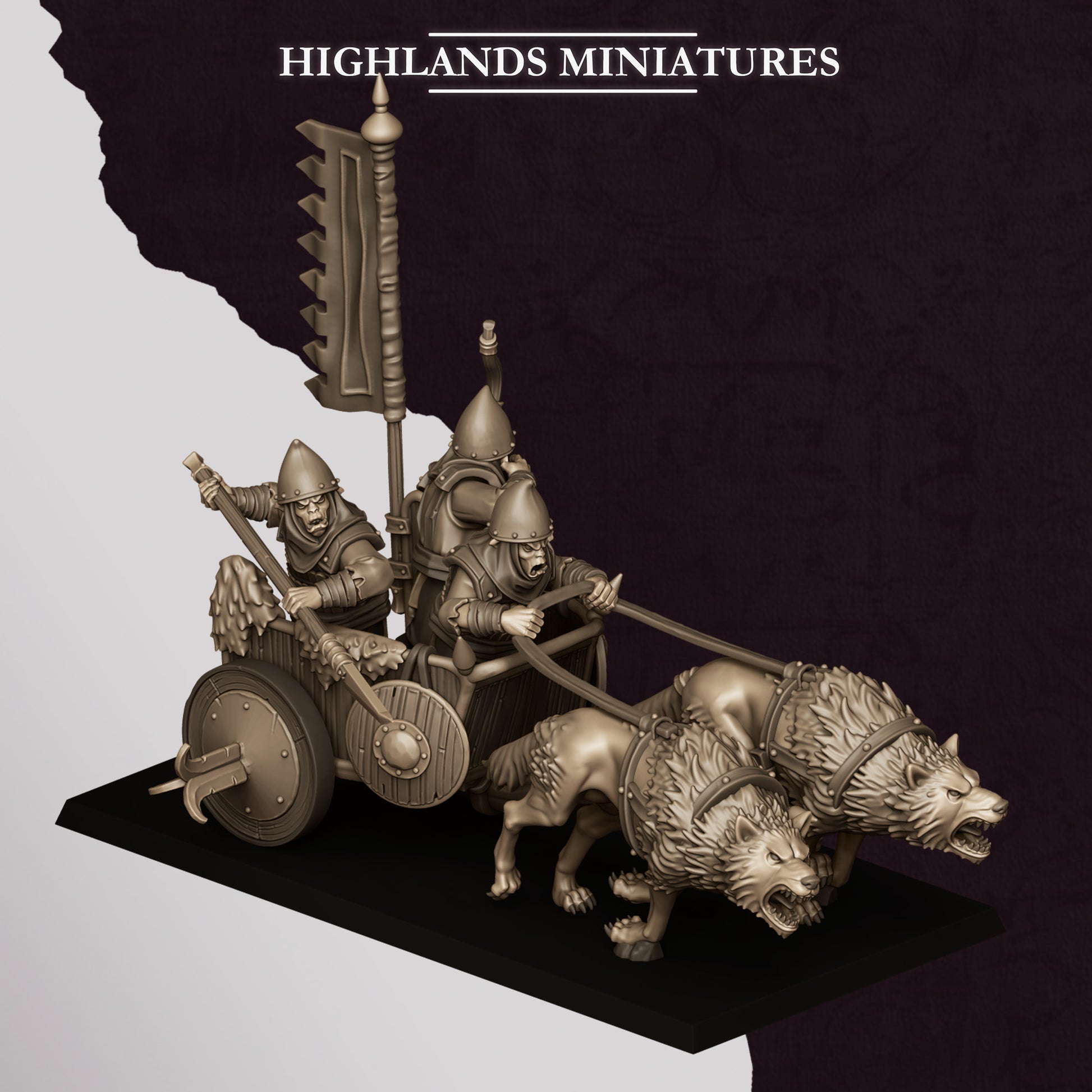 Miniatura Carro Hobgoblin Enanos Infernales resina 28mm sin pintar - Drakholm