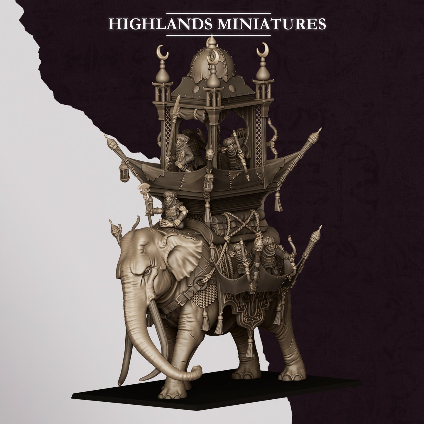 Miniatura Elefante de Guerra Hobgoblin Enanos Infernales resina 28mm sin pintar - Drakholm