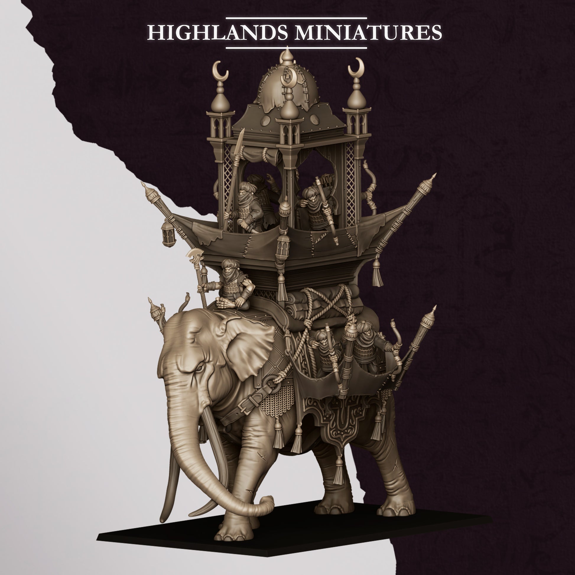 Miniatura Elefante de Guerra Hobgoblin Enanos Infernales resina 28mm sin pintar - Drakholm