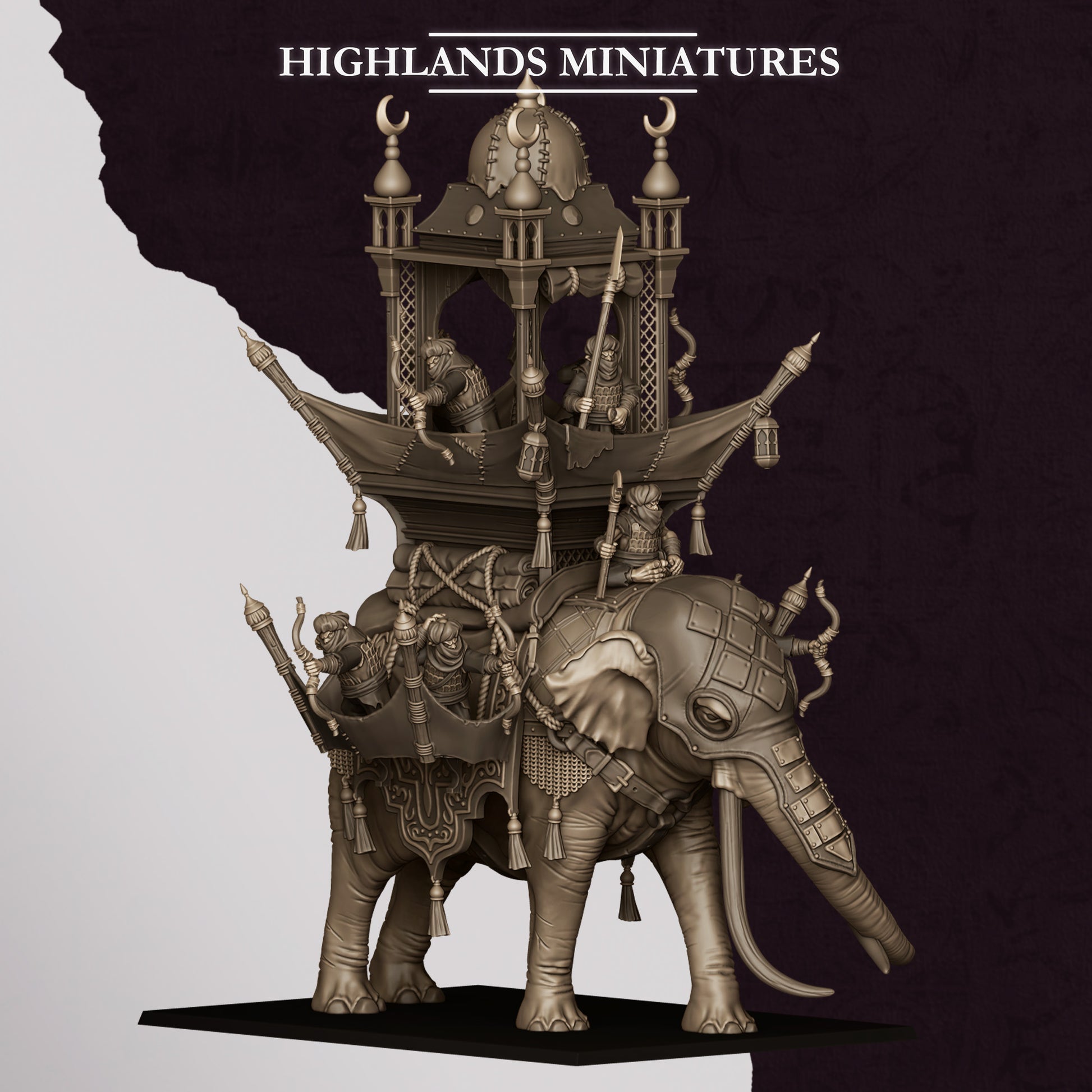 Miniatura Elefante de Guerra Hobgoblin Enanos Infernales resina 28mm sin pintar - Drakholm