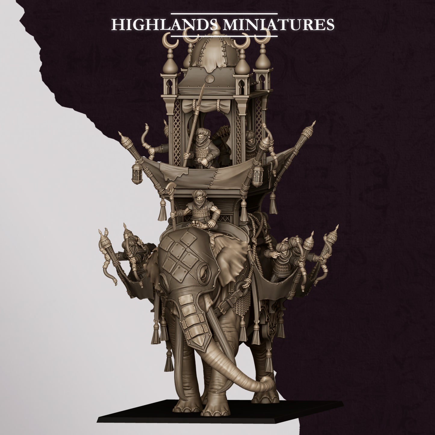Miniatura Elefante de Guerra Hobgoblin Enanos Infernales resina 28mm sin pintar - Drakholm