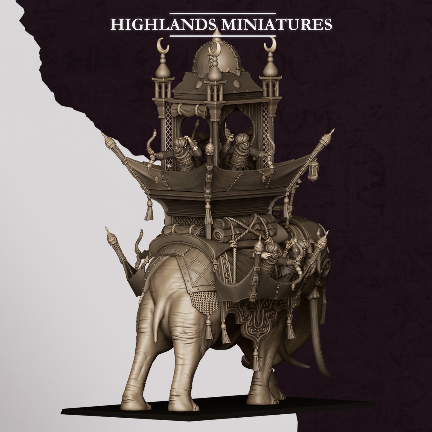Miniatura Elefante de Guerra Hobgoblin Enanos Infernales resina 28mm sin pintar - Drakholm