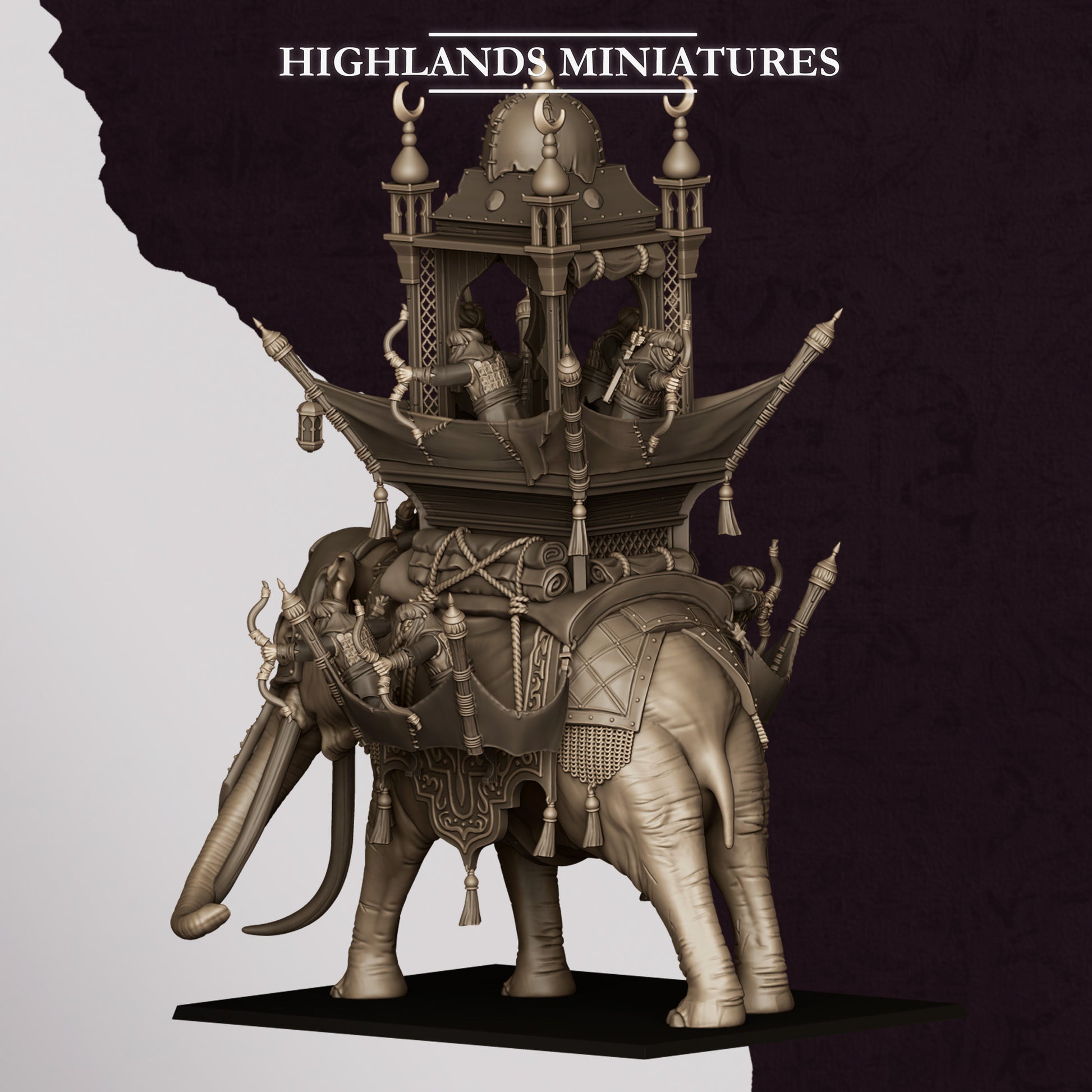Miniatura Elefante de Guerra Hobgoblin Enanos Infernales resina 28mm sin pintar - Drakholm