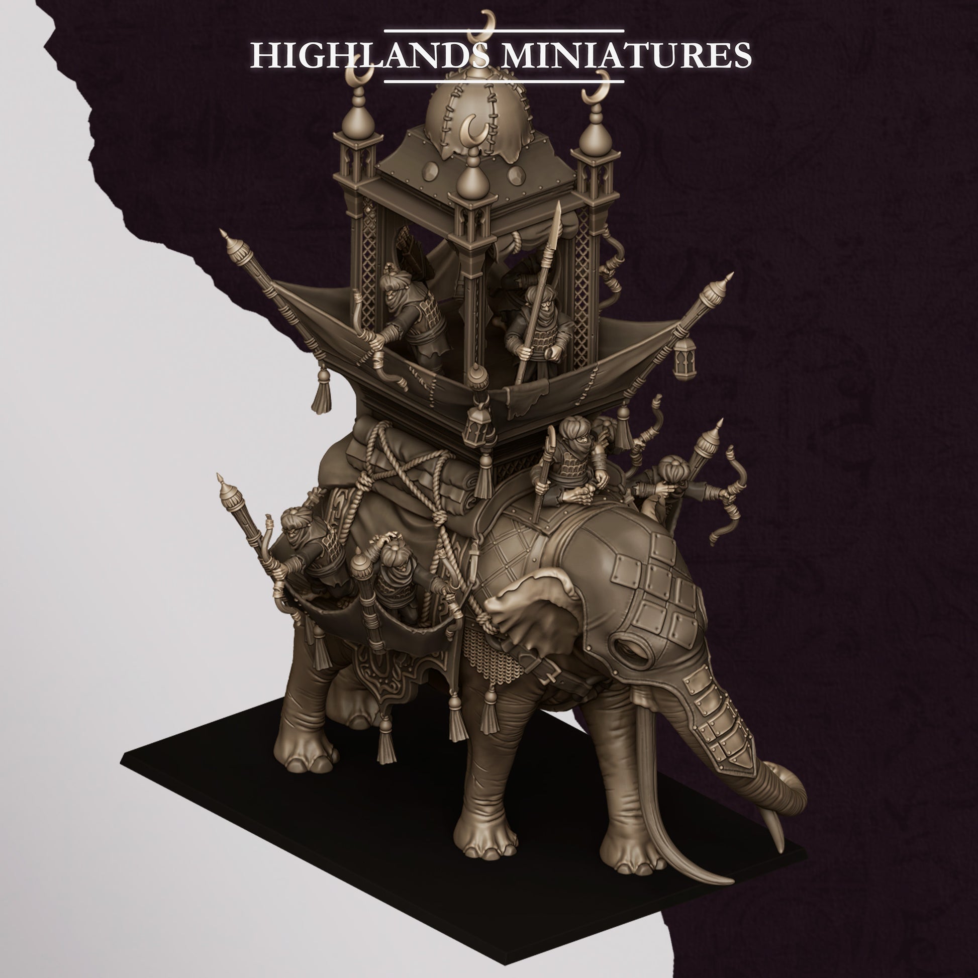 Miniatura Elefante de Guerra Hobgoblin Enanos Infernales resina 28mm sin pintar - Drakholm