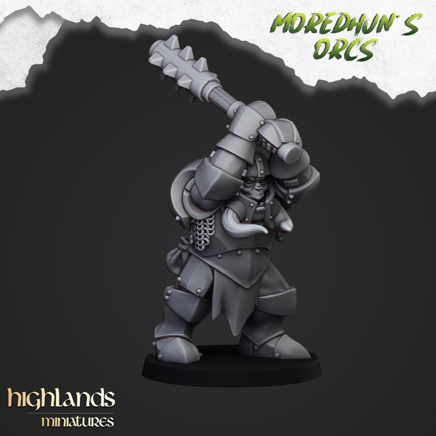 Miniatura Orcos Acorazados Orcos y Goblins resina 28mm sin pintar - Drakholm