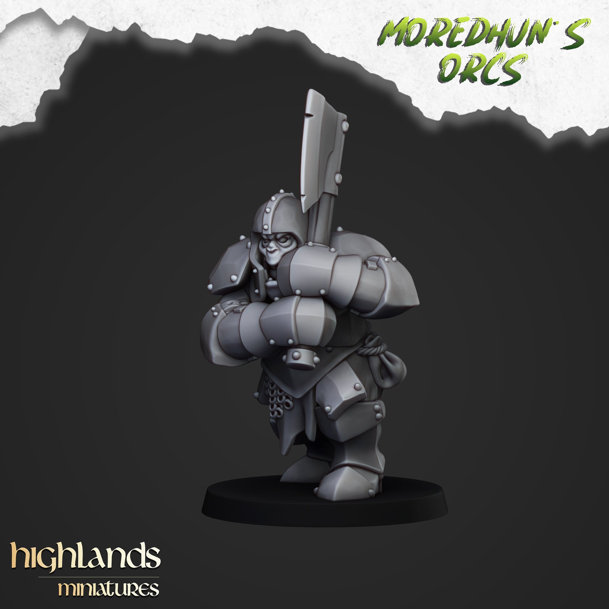 Miniatura Orcos Acorazados Orcos y Goblins resina 28mm sin pintar - Drakholm