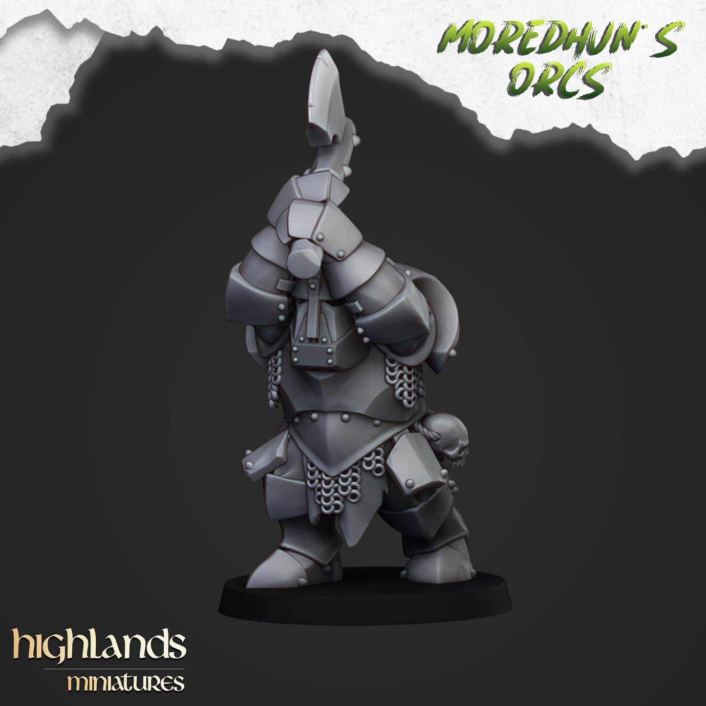 Miniatura Orcos Acorazados Orcos y Goblins resina 28mm sin pintar - Drakholm