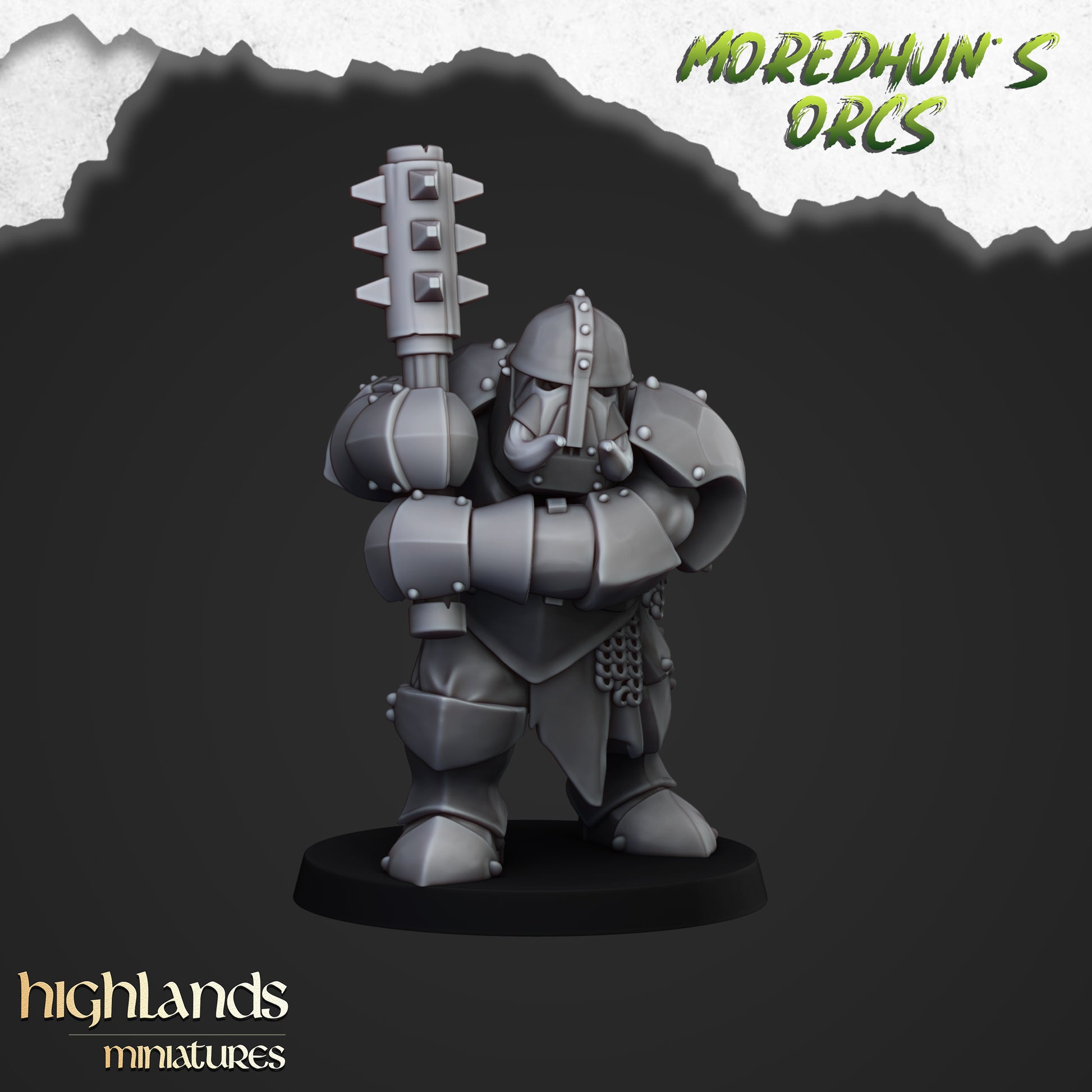 Miniatura Orcos Acorazados Orcos y Goblins resina 28mm sin pintar - Drakholm
