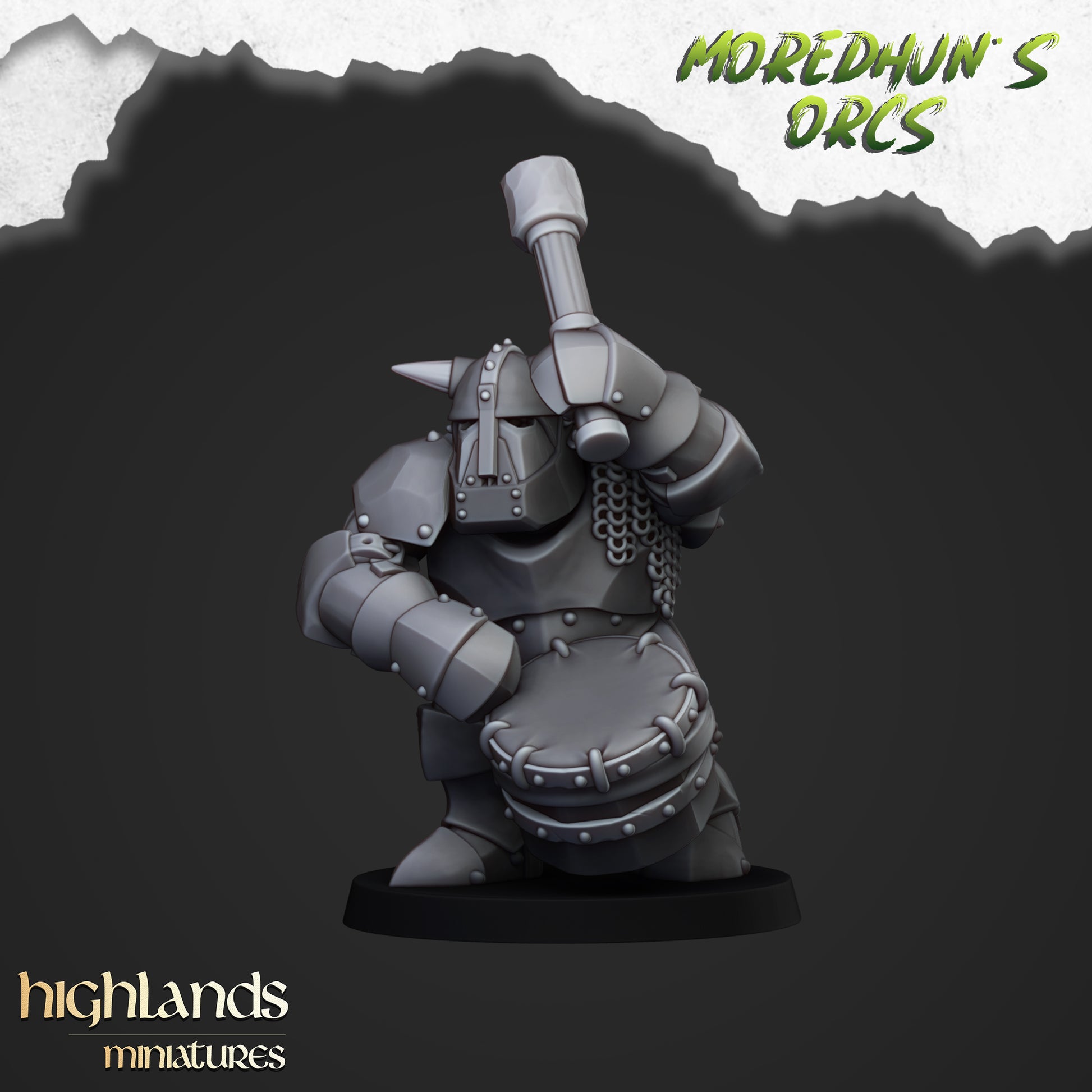 Miniatura Orcos Acorazados Orcos y Goblins resina 28mm sin pintar - Drakholm