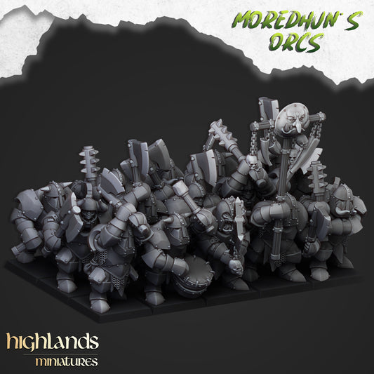 Miniatura Orcos Acorazados Orcos y Goblins resina 28mm sin pintar - Drakholm