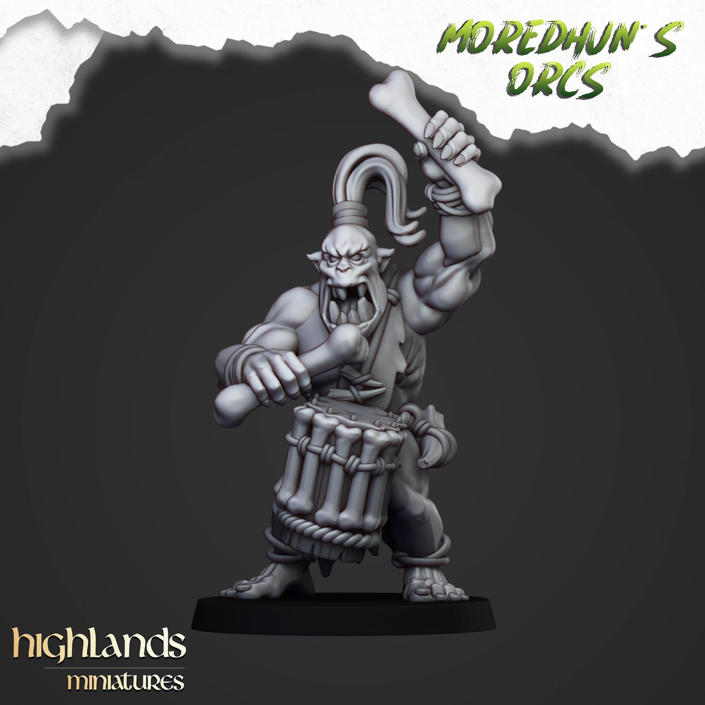 Miniatura Orco de las Cavernas Orcos y Goblins resina 28mm sin pintar - Drakholm