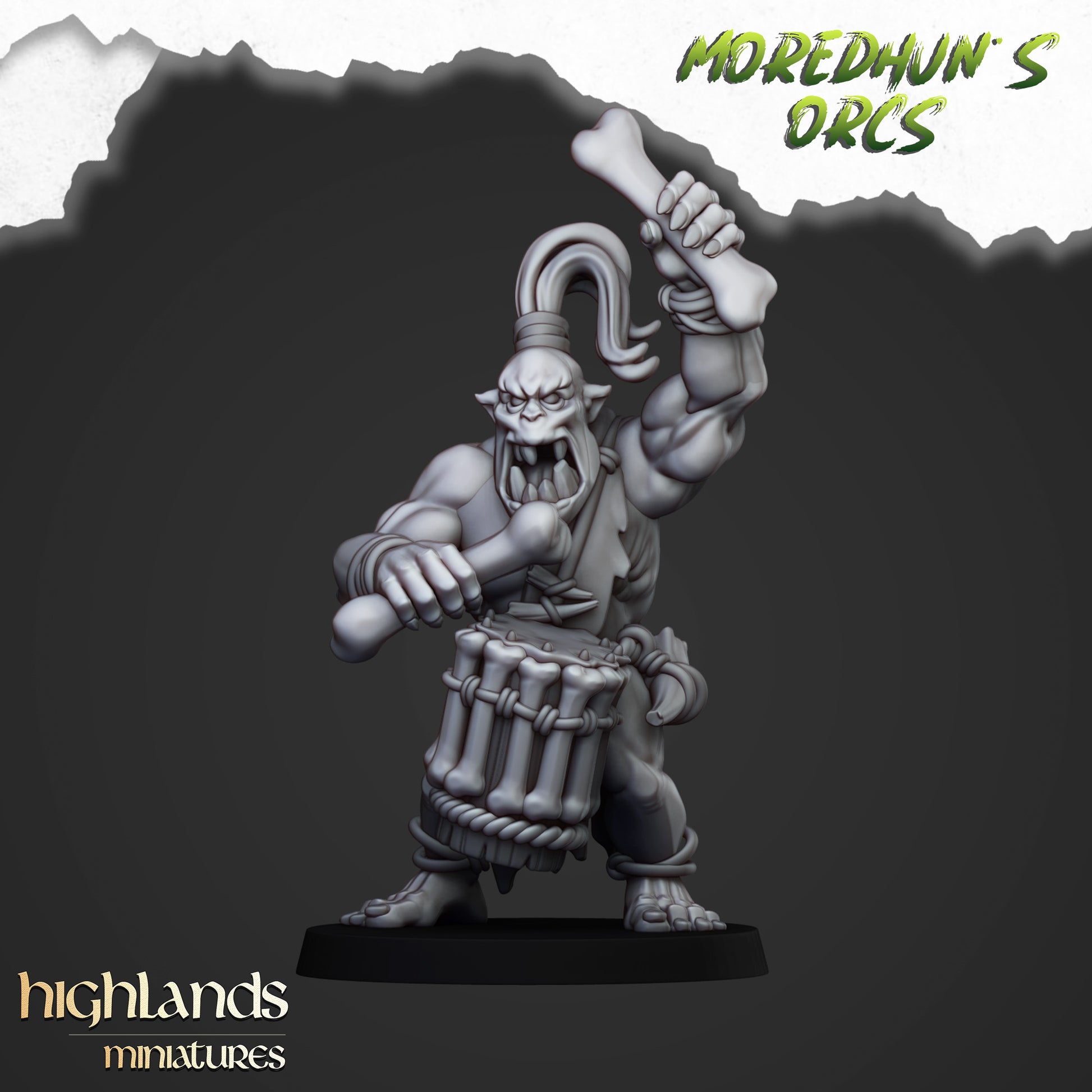 Miniatura Orco de las Cavernas Orcos y Goblins resina 28mm sin pintar - Drakholm