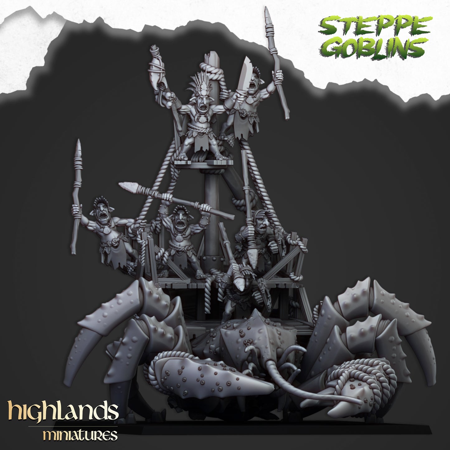 Miniatura Cangrejo Gigante de los Goblins de Costa Orcos y Goblins resina 28mm sin pintar - Drakholm
