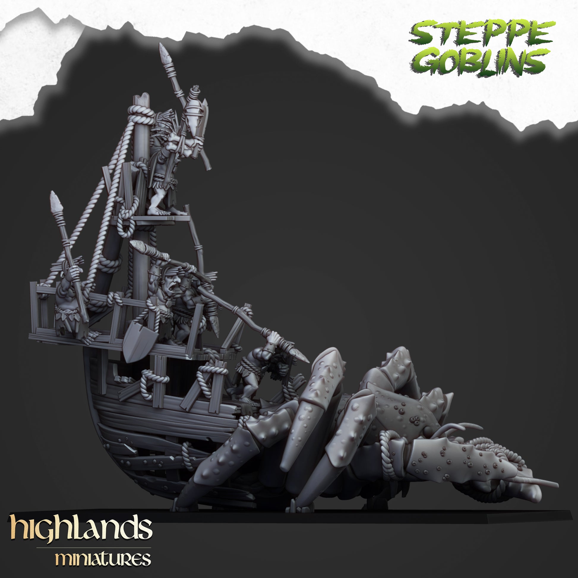 Miniatura Cangrejo Gigante de los Goblins de Costa Orcos y Goblins resina 28mm sin pintar - Drakholm