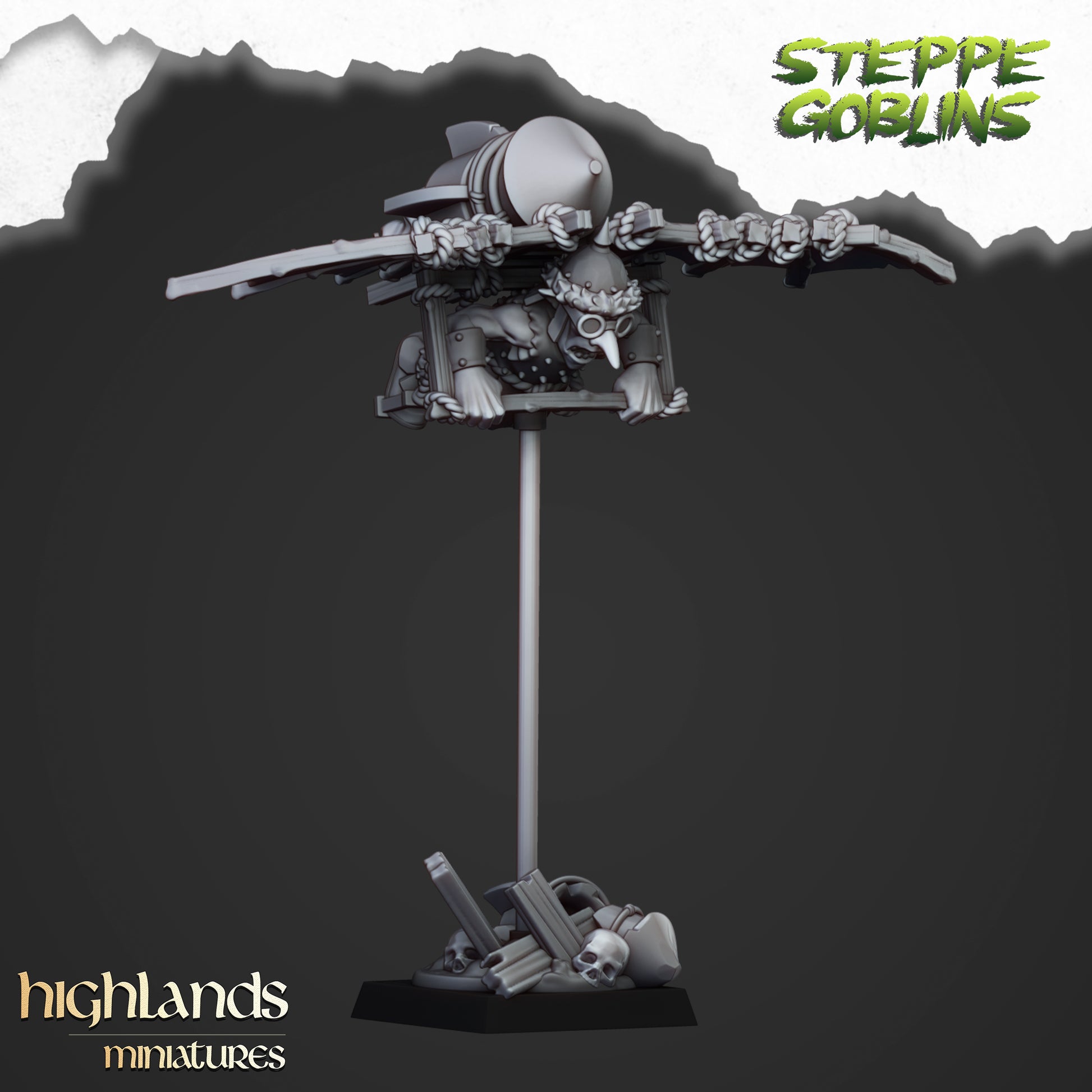 Miniatura Goblins Voladores de la Estepa Orcos y Goblins resina 28mm sin pintar - Drakholm