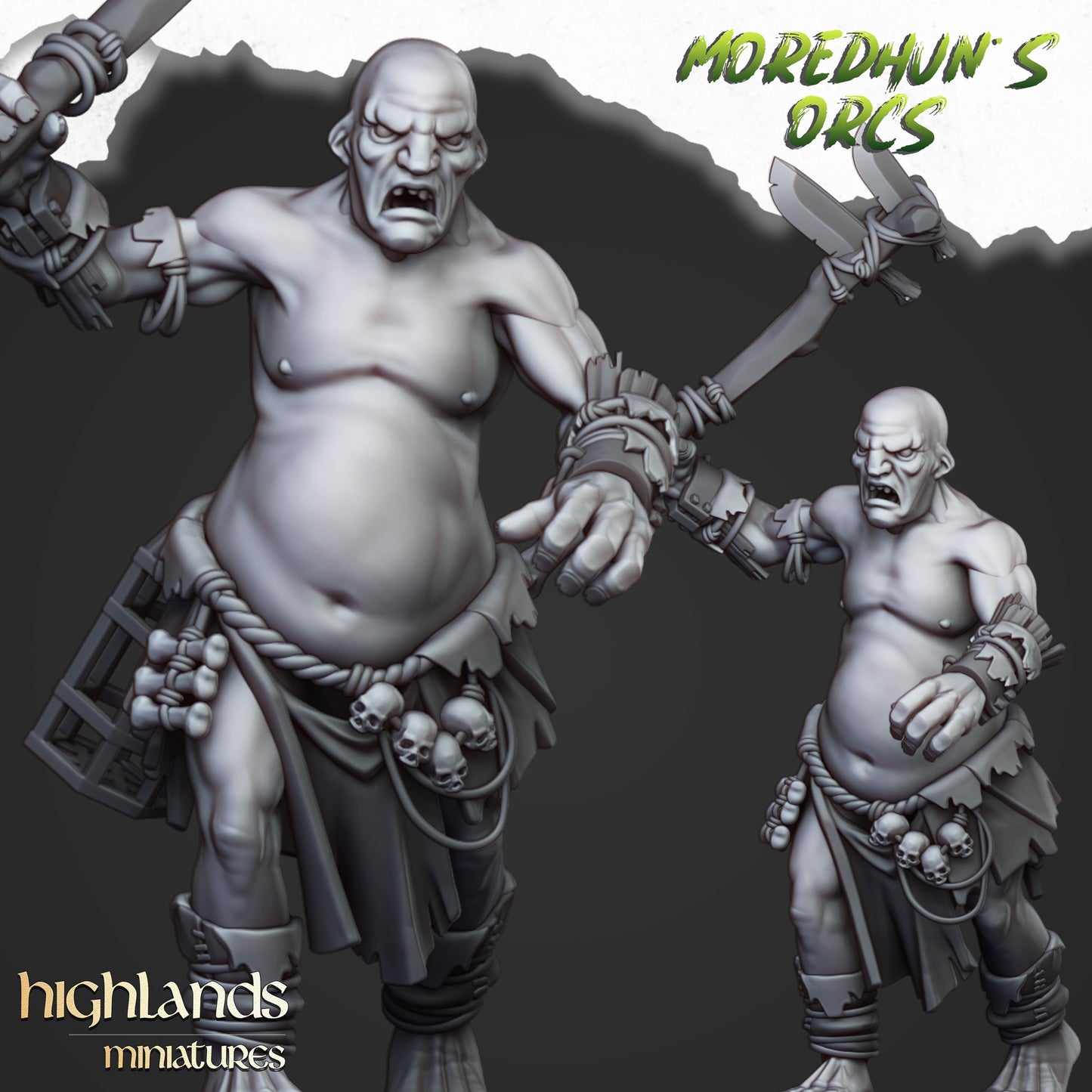 Miniatura Gigante Orcos y Goblins resina 28mm sin pintar - Drakholm