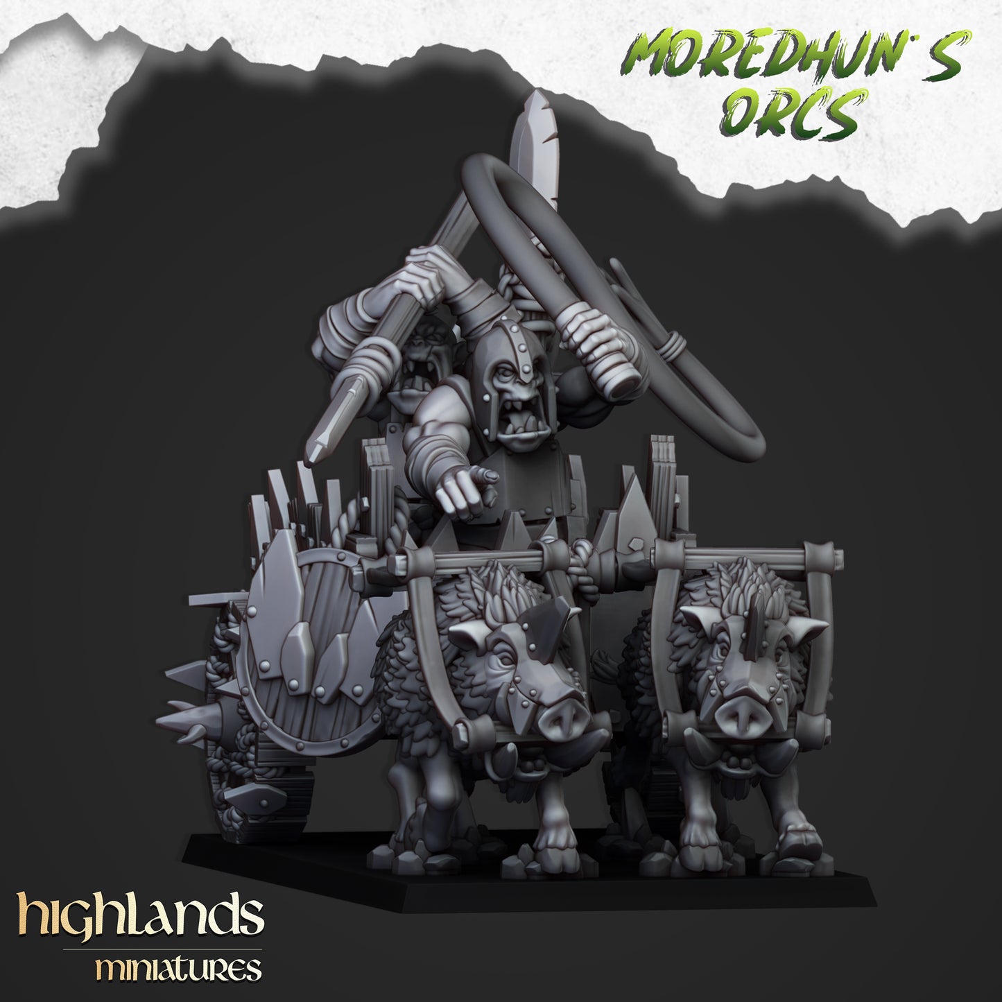 Miniatura Carro Orco Orcos y Goblins resina 28mm sin pintar - Drakholm