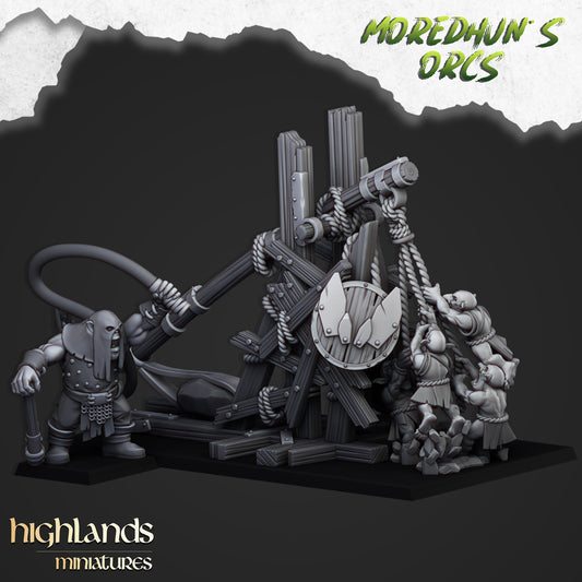 Miniatura Lanzapiedras Orco Orcos y Goblins resina 28mm sin pintar - Drakholm