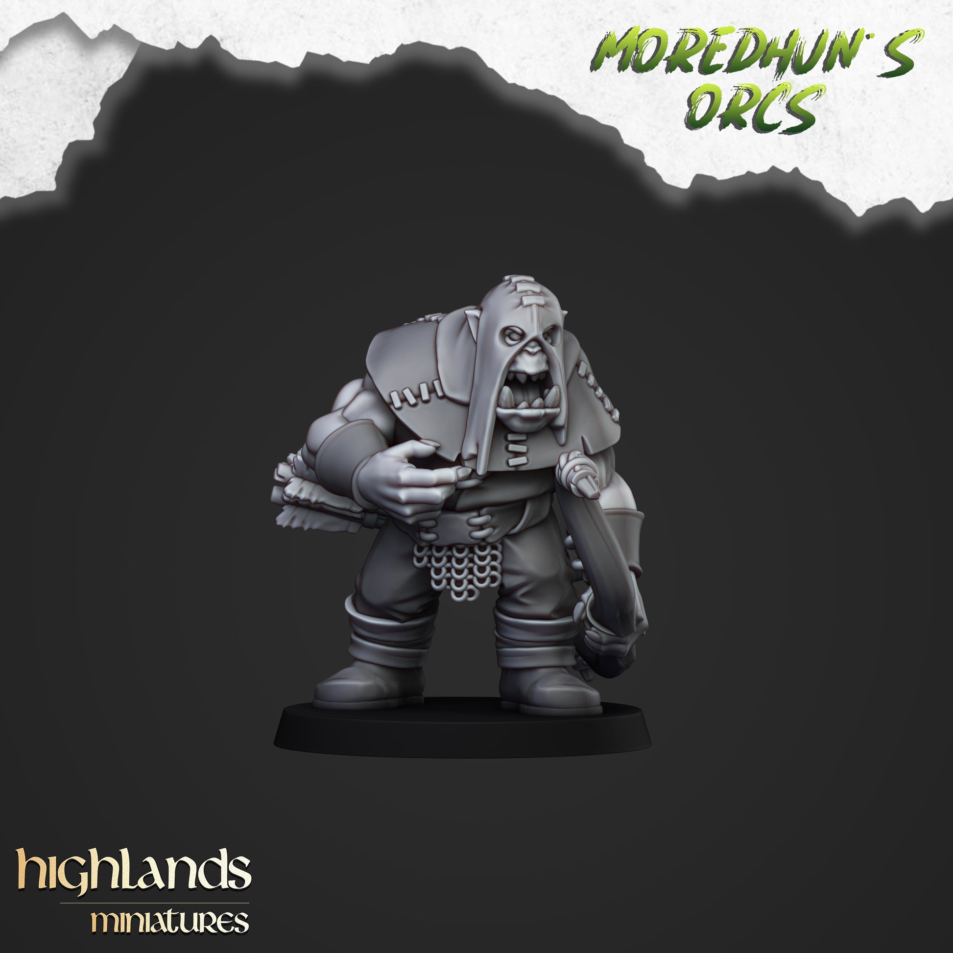 Miniatura Orcos con Arcos Orcos y Goblins resina 28mm sin pintar - Drakholm