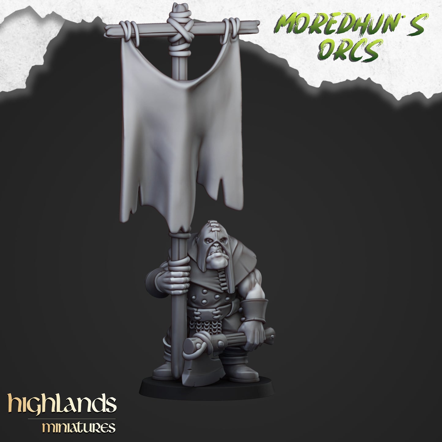 Miniatura Orcos con Arcos Orcos y Goblins resina 28mm sin pintar - Drakholm