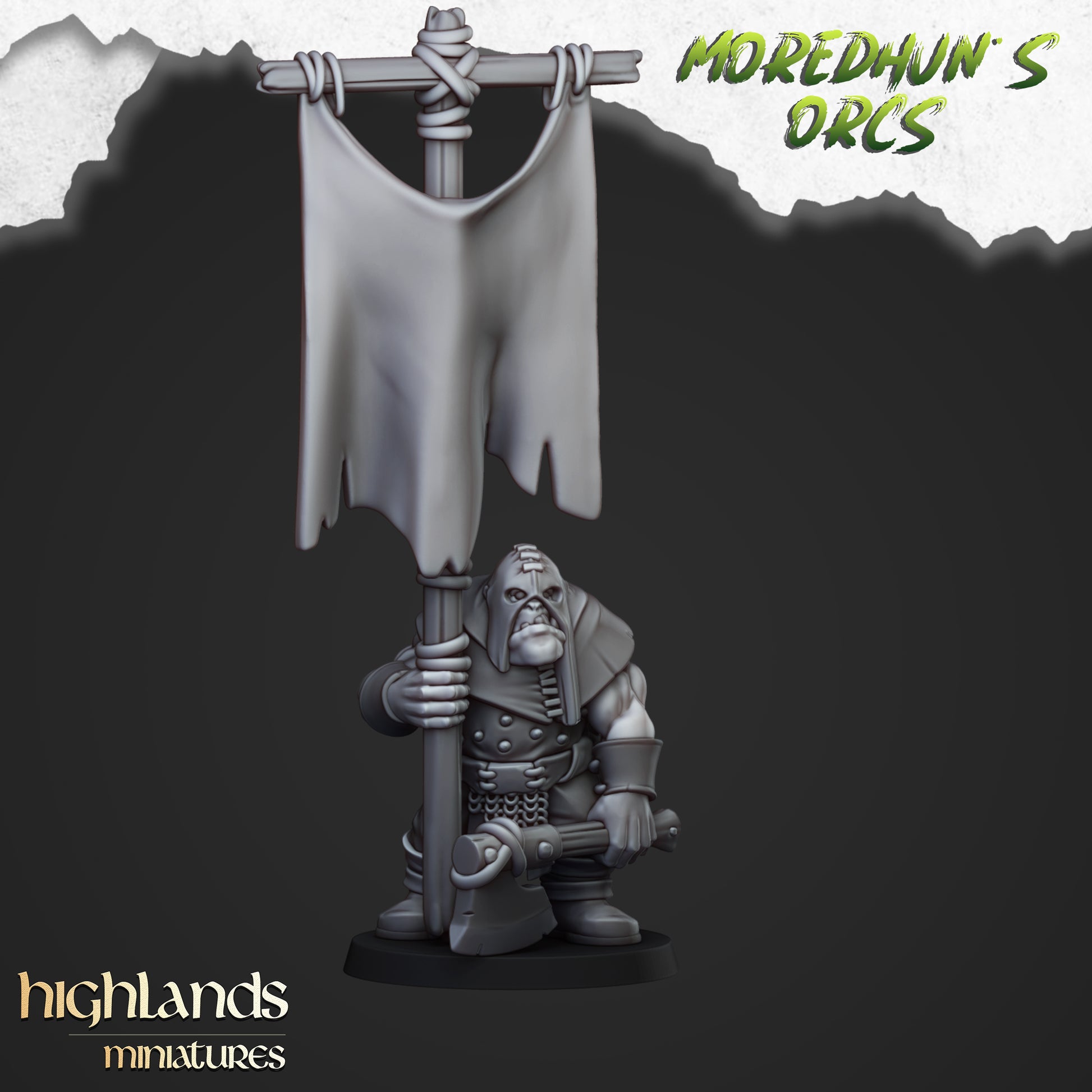 Miniatura Orcos con Arcos Orcos y Goblins resina 28mm sin pintar - Drakholm