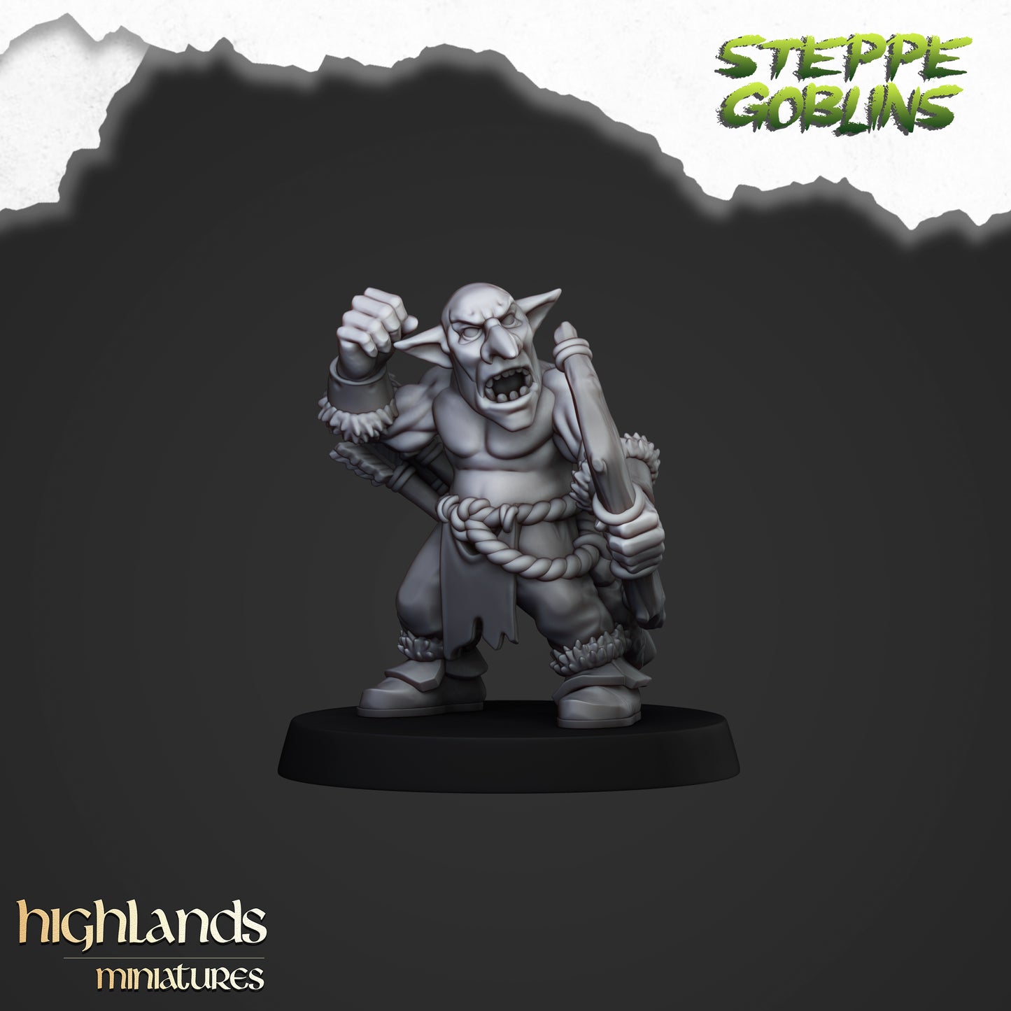 Miniatura Arqueros Goblin de la Estepa Orcos y Goblins resina 28mm sin pintar - Drakholm