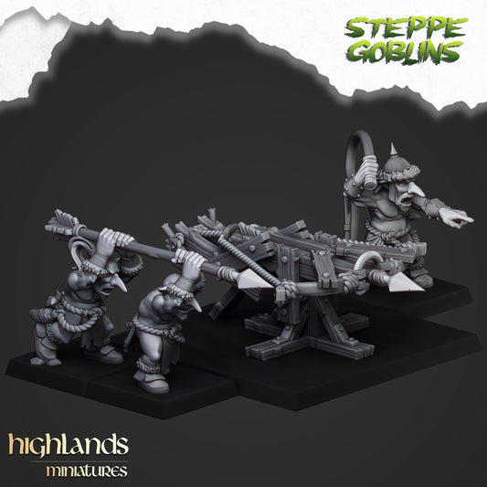 Miniatura Gran Ballesta Goblin de la Estepa Orcos y Goblins resina 28mm sin pintar - Drakholm
