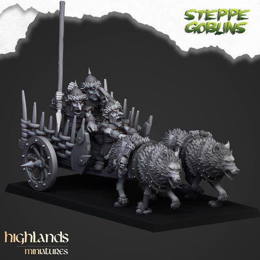Miniatura Carro Goblin de la Estepa Orcos y Goblins resina 28mm sin pintar - Drakholm
