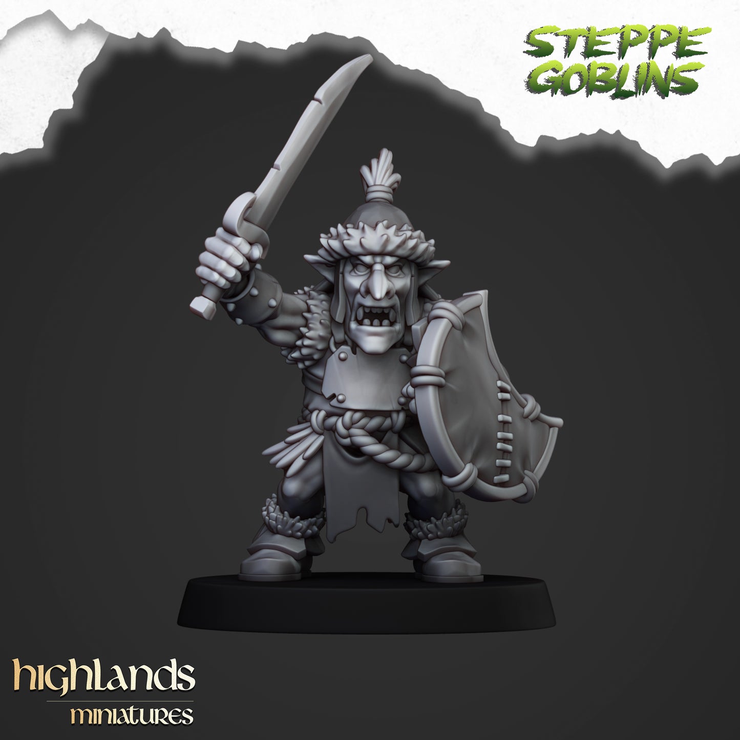 Miniatura Goblins de la Estepa Orcos y Goblins resina 28mm sin pintar - Drakholm
