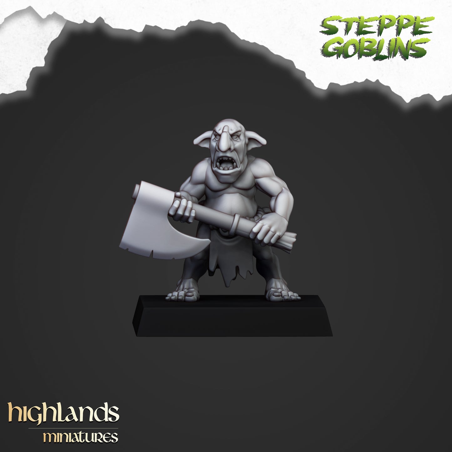 Miniatura Goblors de la Estepa Orcos y Goblins resina 28mm sin pintar - Drakholm