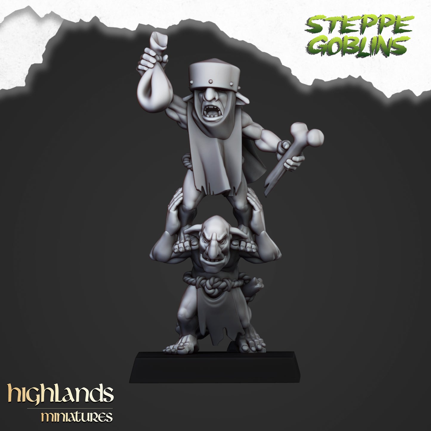 Miniatura Goblors de la Estepa Orcos y Goblins resina 28mm sin pintar - Drakholm