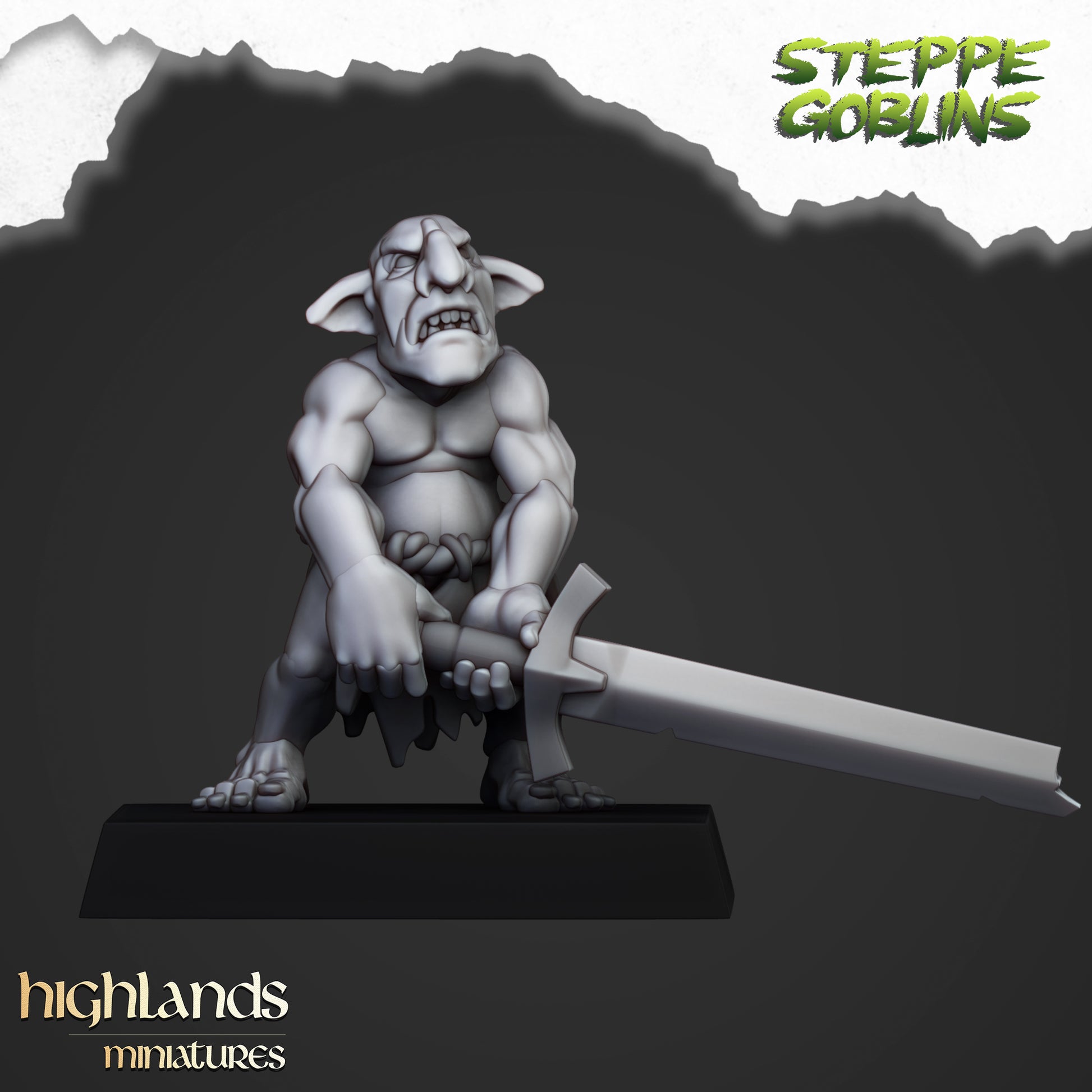 Miniatura Goblors de la Estepa Orcos y Goblins resina 28mm sin pintar - Drakholm