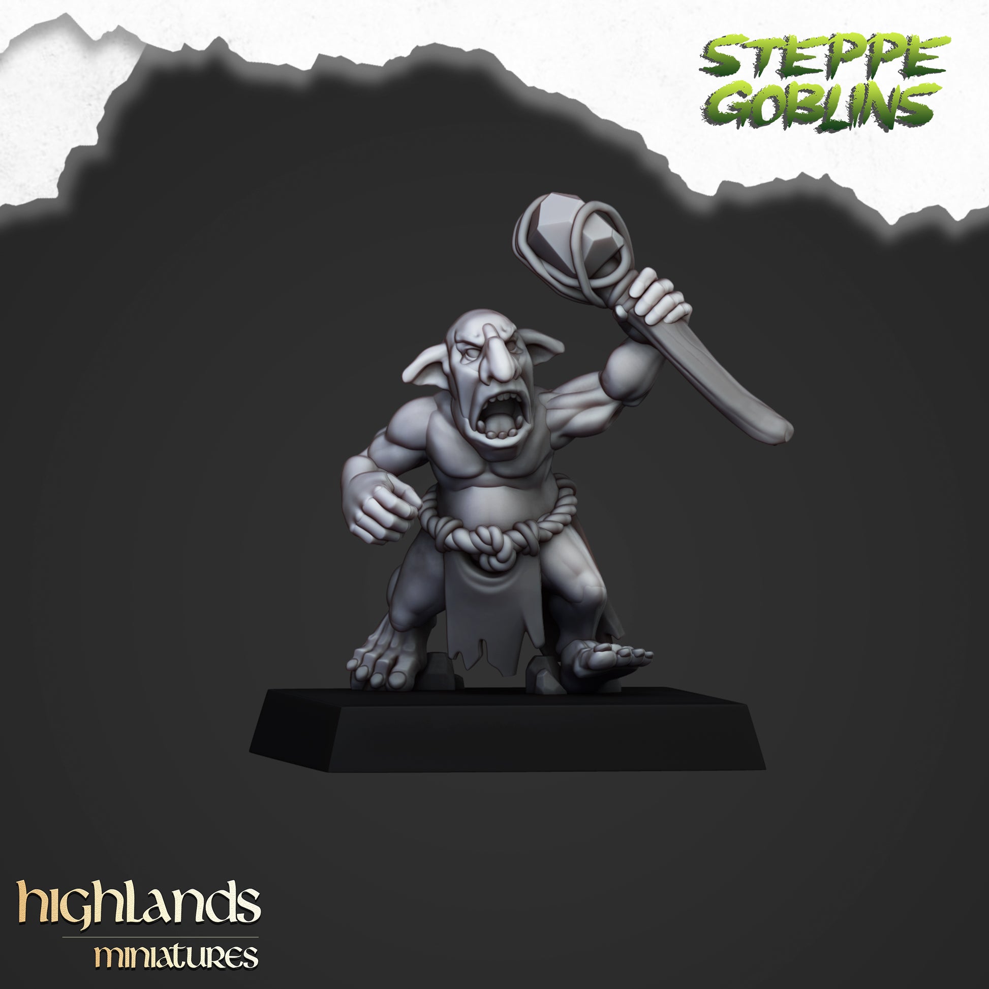 Miniatura Goblors de la Estepa Orcos y Goblins resina 28mm sin pintar - Drakholm