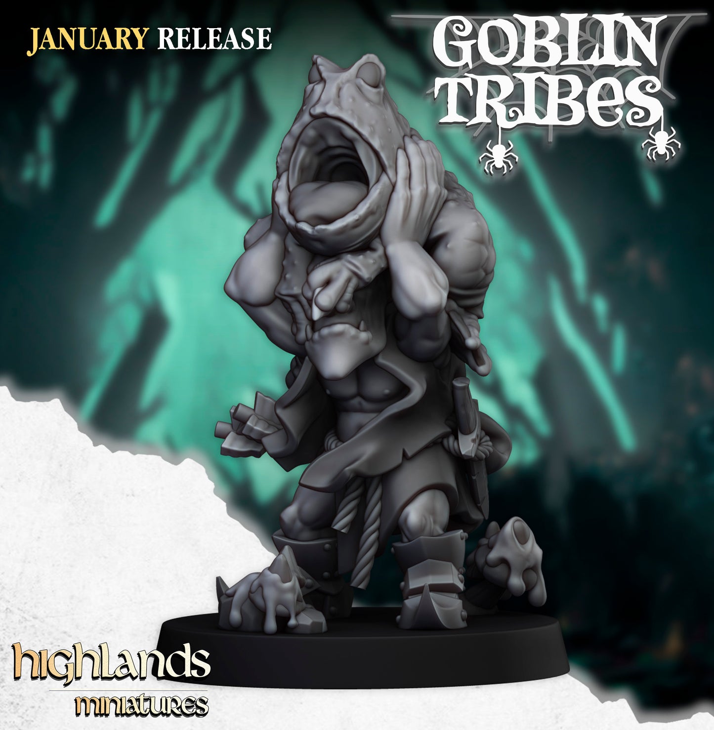Miniatura Arqueros Goblin de Pantano Orcos y Goblins resina 28mm sin pintar - Drakholm