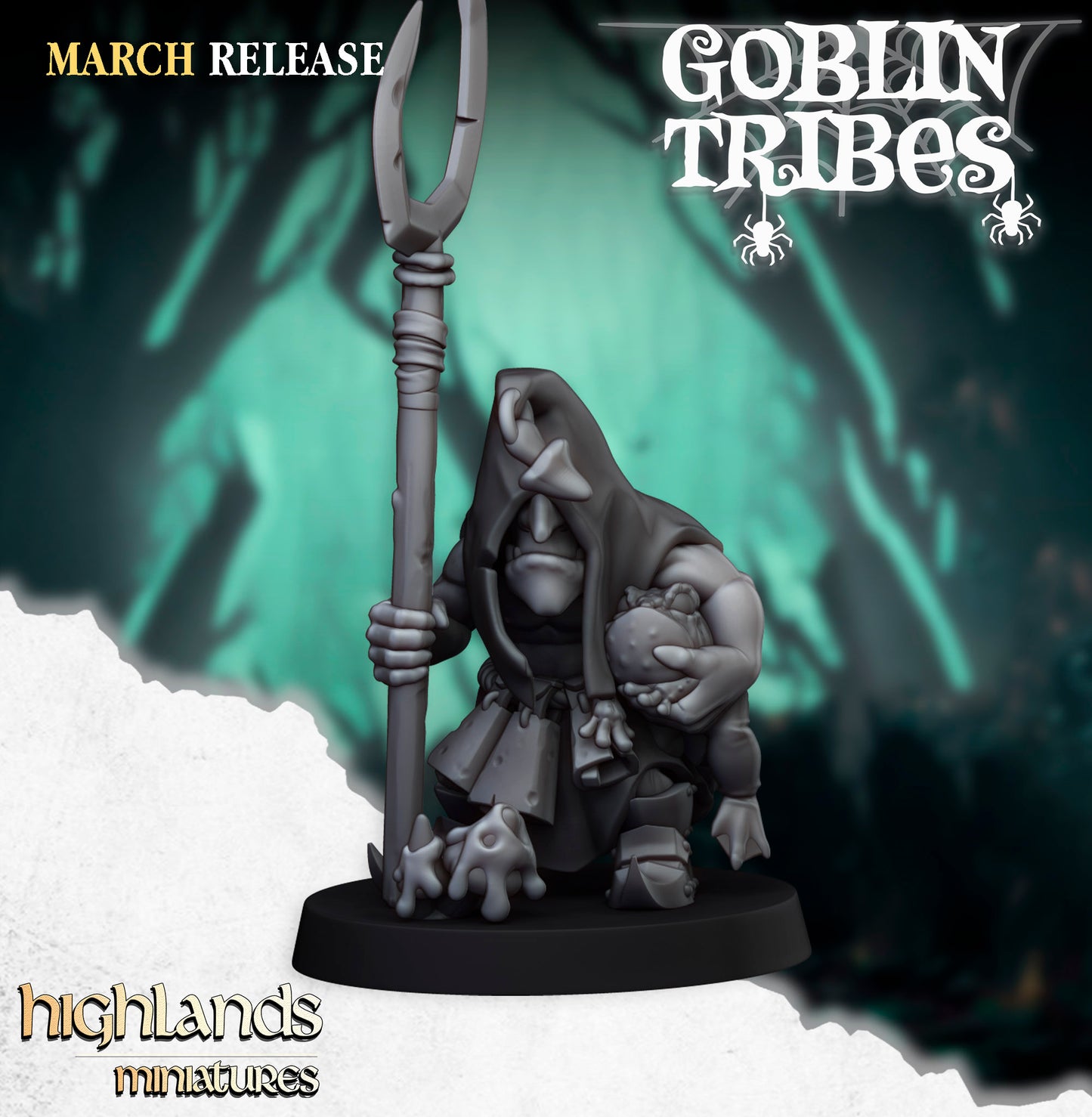 Miniatura Ranas y Pastores Goblin Orcos y Goblins resina 28mm sin pintar - Drakholm