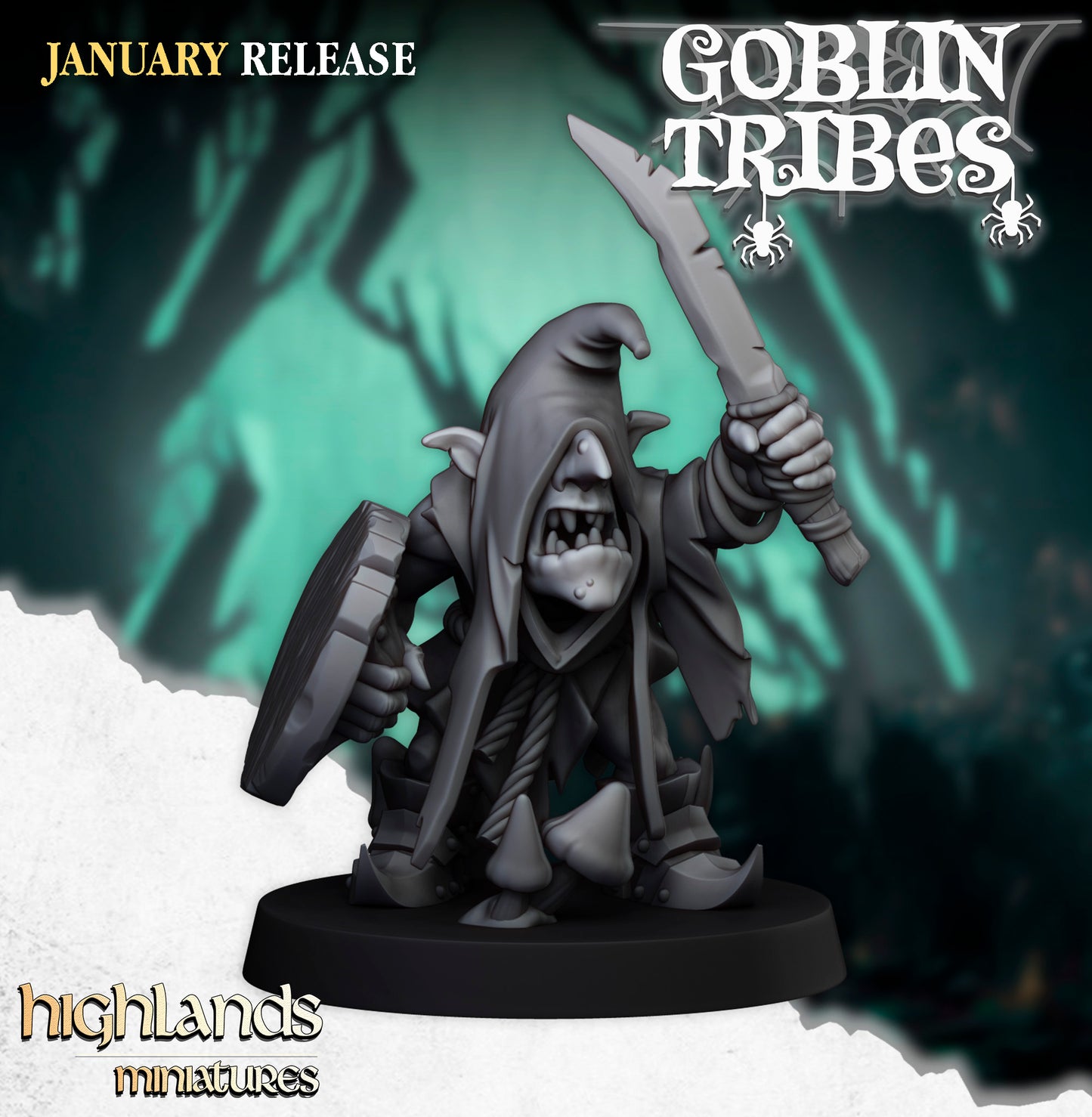 Miniatura Goblins de Pantano con Armas Orcos y Goblins resina 28mm sin pintar - Drakholm