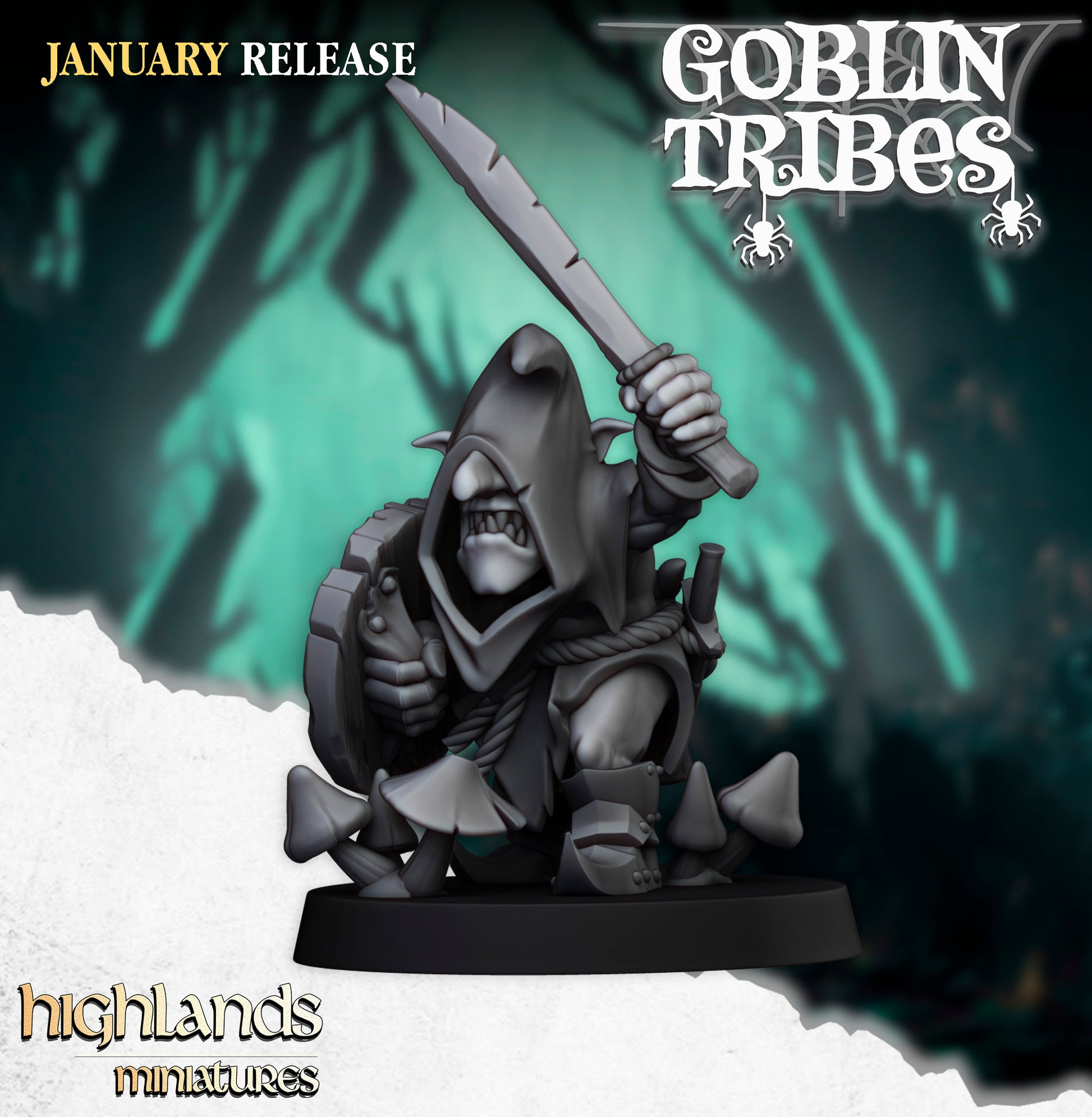 Miniatura Goblins de Pantano con Armas Orcos y Goblins resina 28mm sin pintar - Drakholm