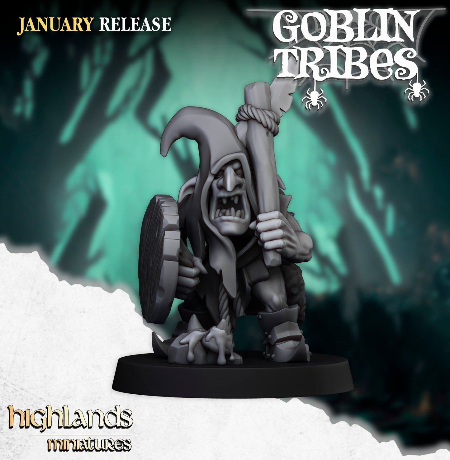 Miniatura Goblins de Pantano con Armas Orcos y Goblins resina 28mm sin pintar - Drakholm
