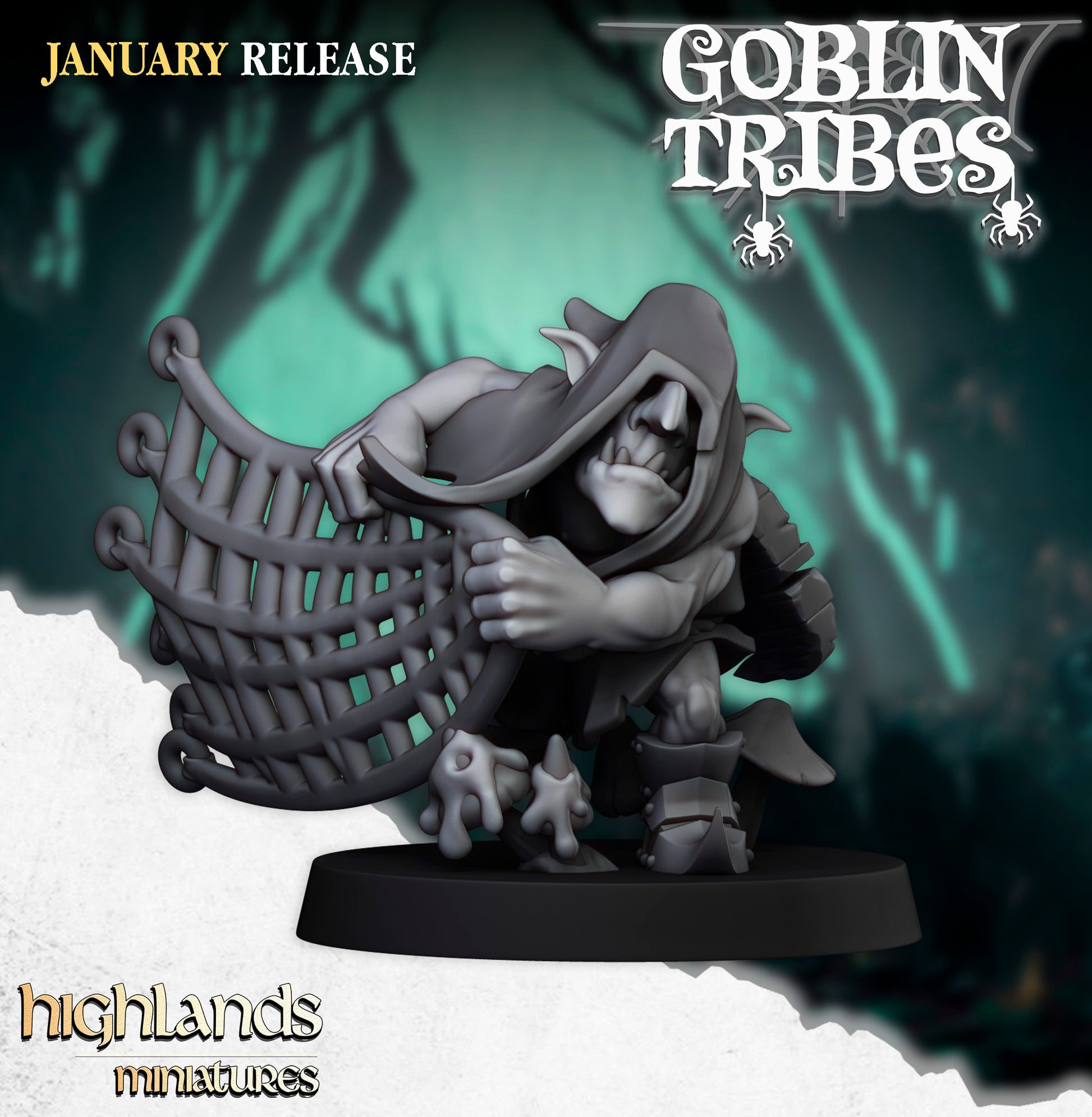 Miniatura Goblins de Pantano con Armas Orcos y Goblins resina 28mm sin pintar - Drakholm