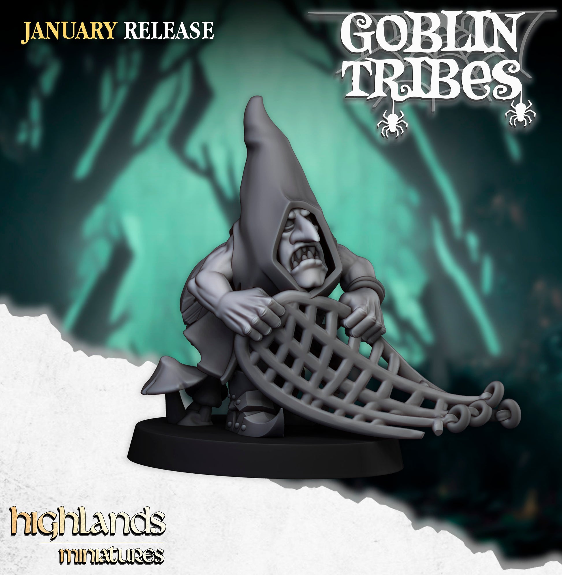 Miniatura Goblins de Pantano con Armas Orcos y Goblins resina 28mm sin pintar - Drakholm