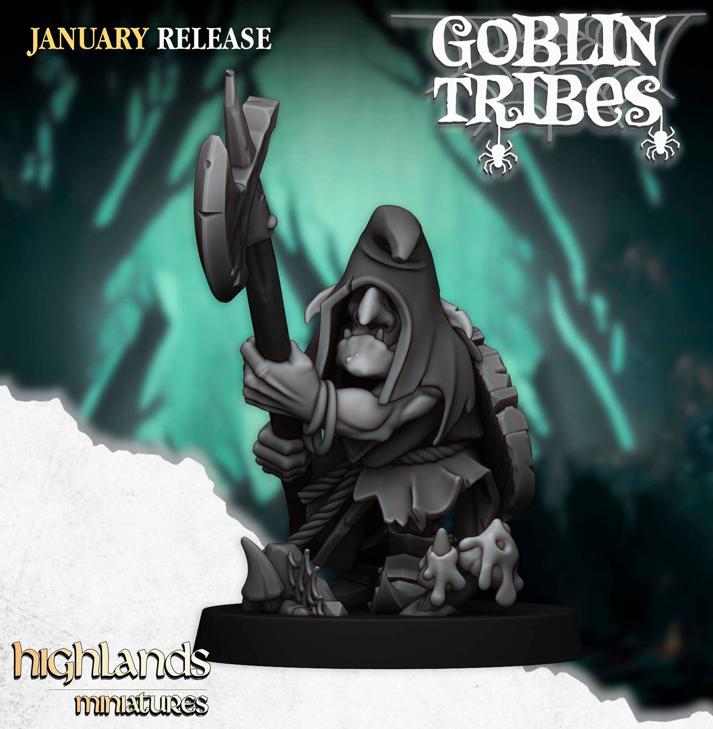 Miniatura Goblins de Pantano con Picas Orcos y Goblins resina 28mm sin pintar - Drakholm