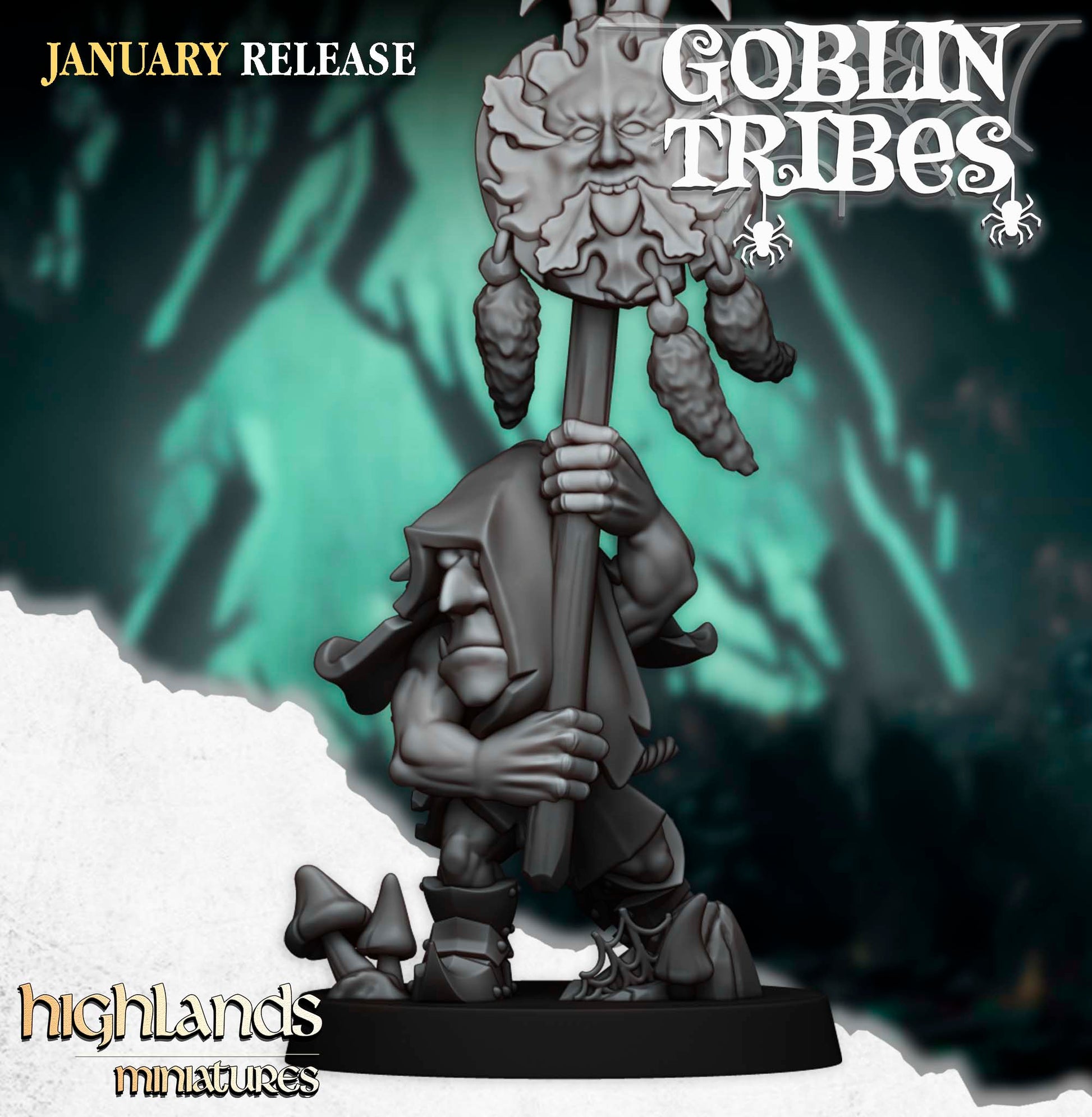 Miniatura Goblins de Pantano con Picas Orcos y Goblins resina 28mm sin pintar - Drakholm