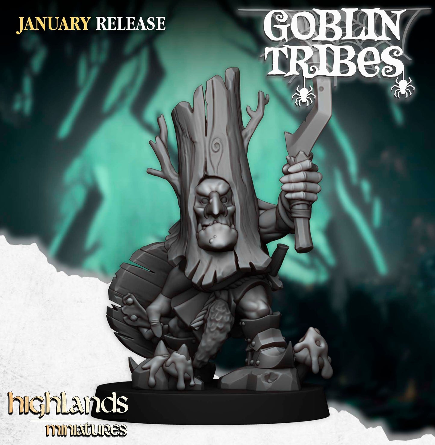 Miniatura Goblins de Pantano con Picas Orcos y Goblins resina 28mm sin pintar - Drakholm