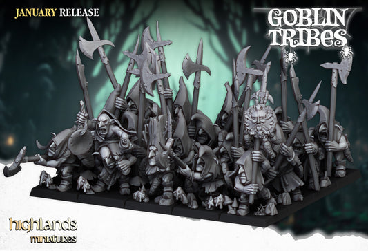 Miniatura Goblins de Pantano con Picas Orcos y Goblins resina 28mm sin pintar - Drakholm