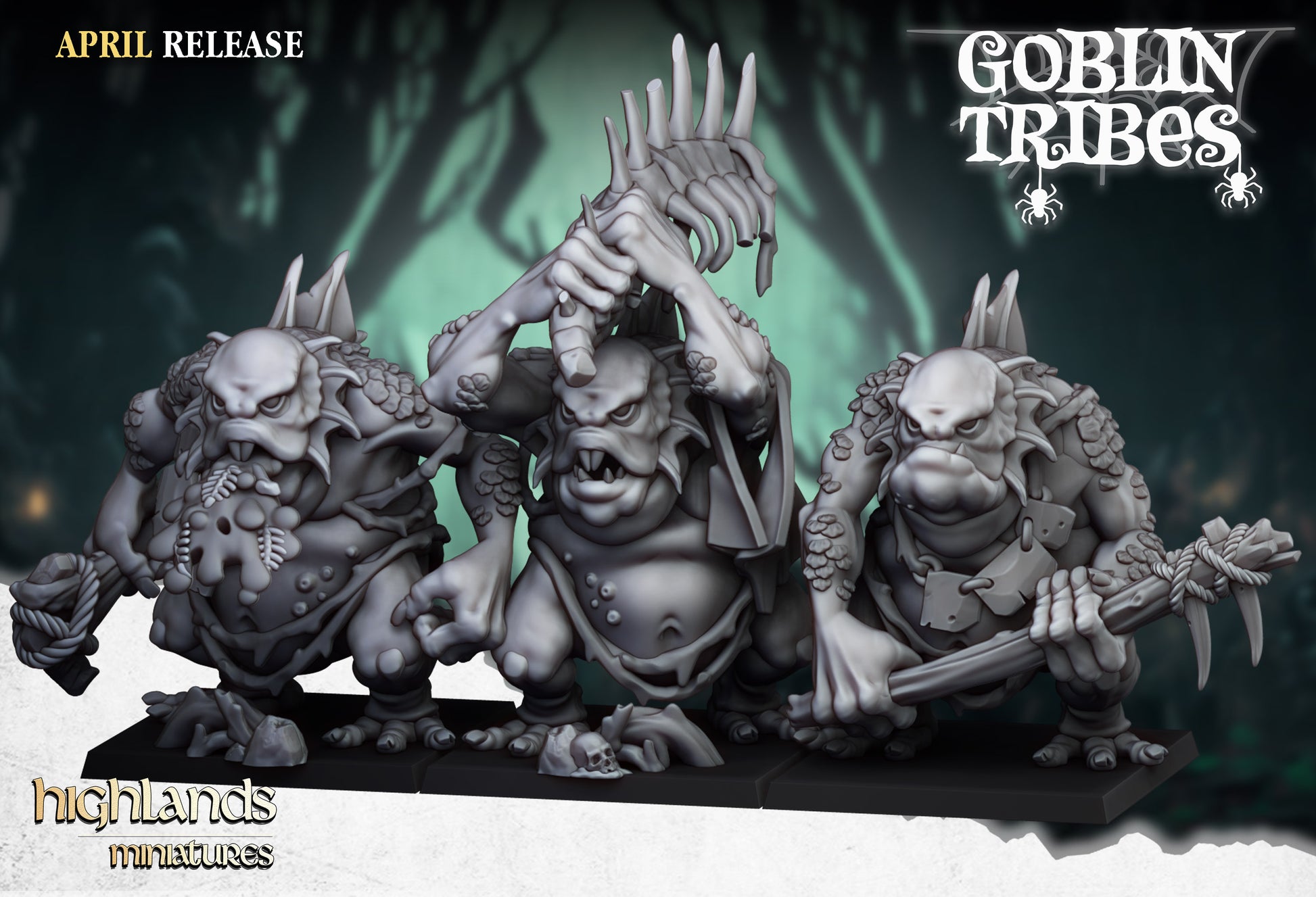 Miniatura Trolls de Pantano Orcos y Goblins resina 28mm sin pintar - Drakholm