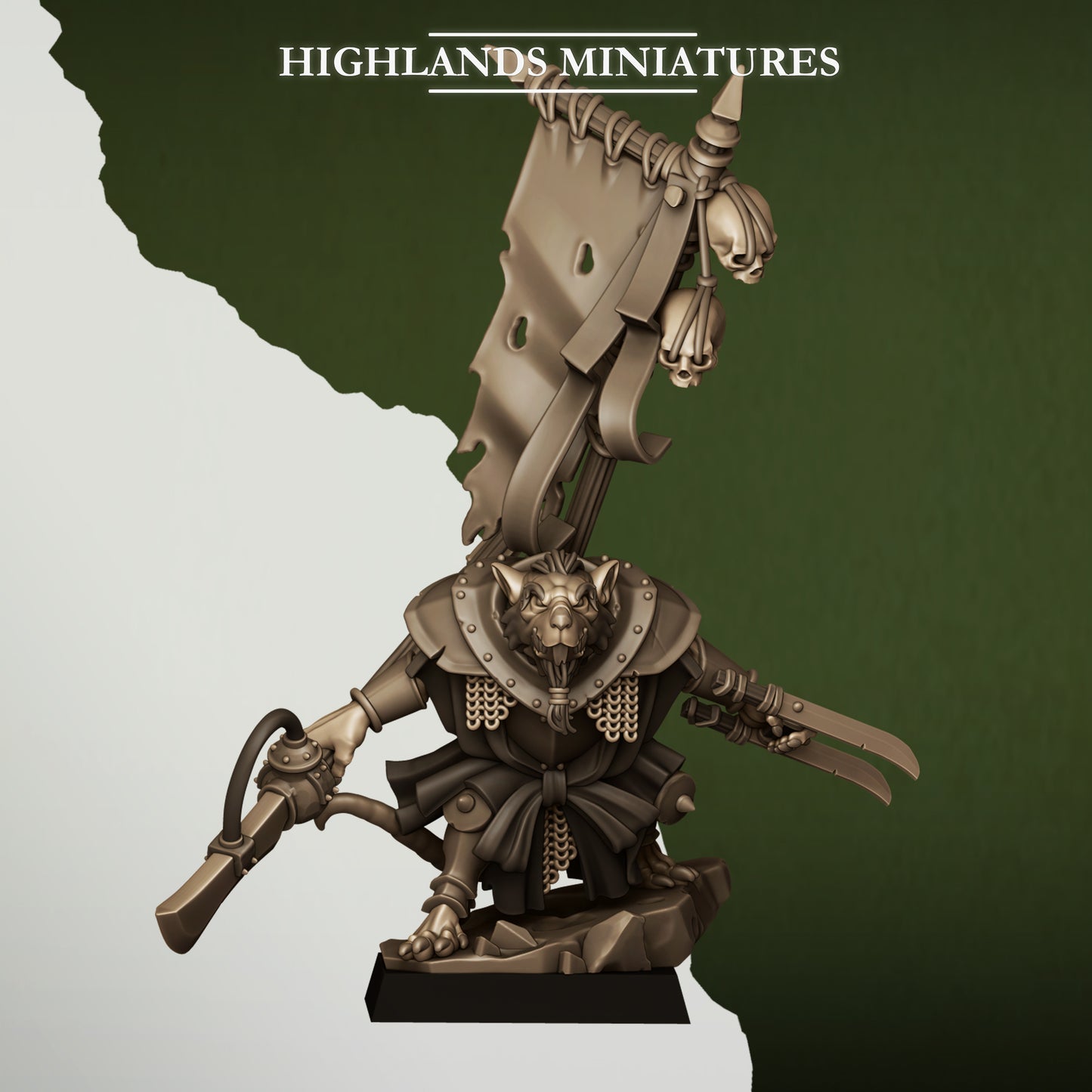 Miniatura Señor de la Cloaca Hombres-Rata resina 28mm sin pintar - Drakholm