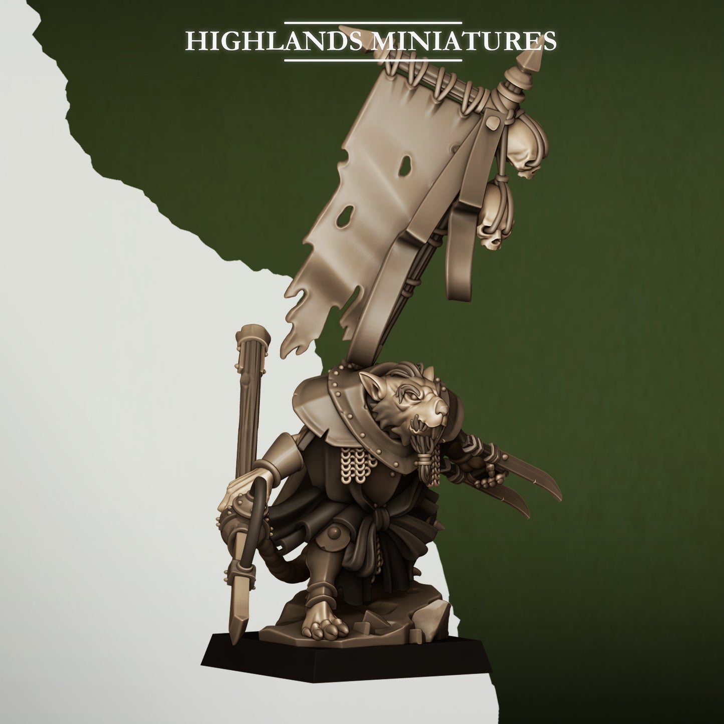 Miniatura Señor de la Cloaca Hombres-Rata resina 28mm sin pintar - Drakholm
